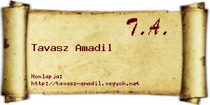 Tavasz Amadil névjegykártya